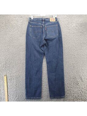 Levis Jeans Womens 29 Blue 501 Curve Denim Quality Riveted Straight Fit